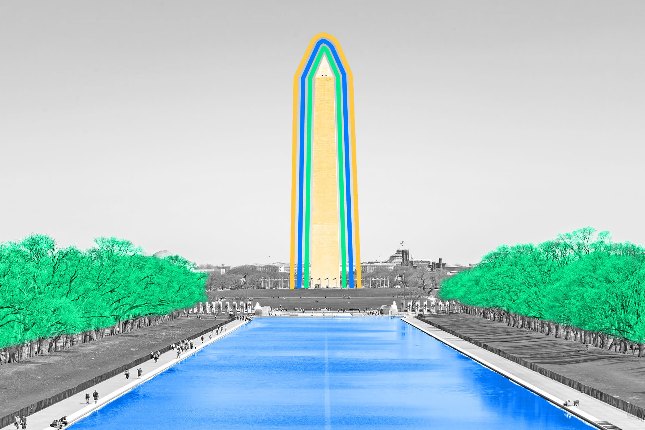 There is a miniature replica of the Washington Monument under a manhole near the actual monument.