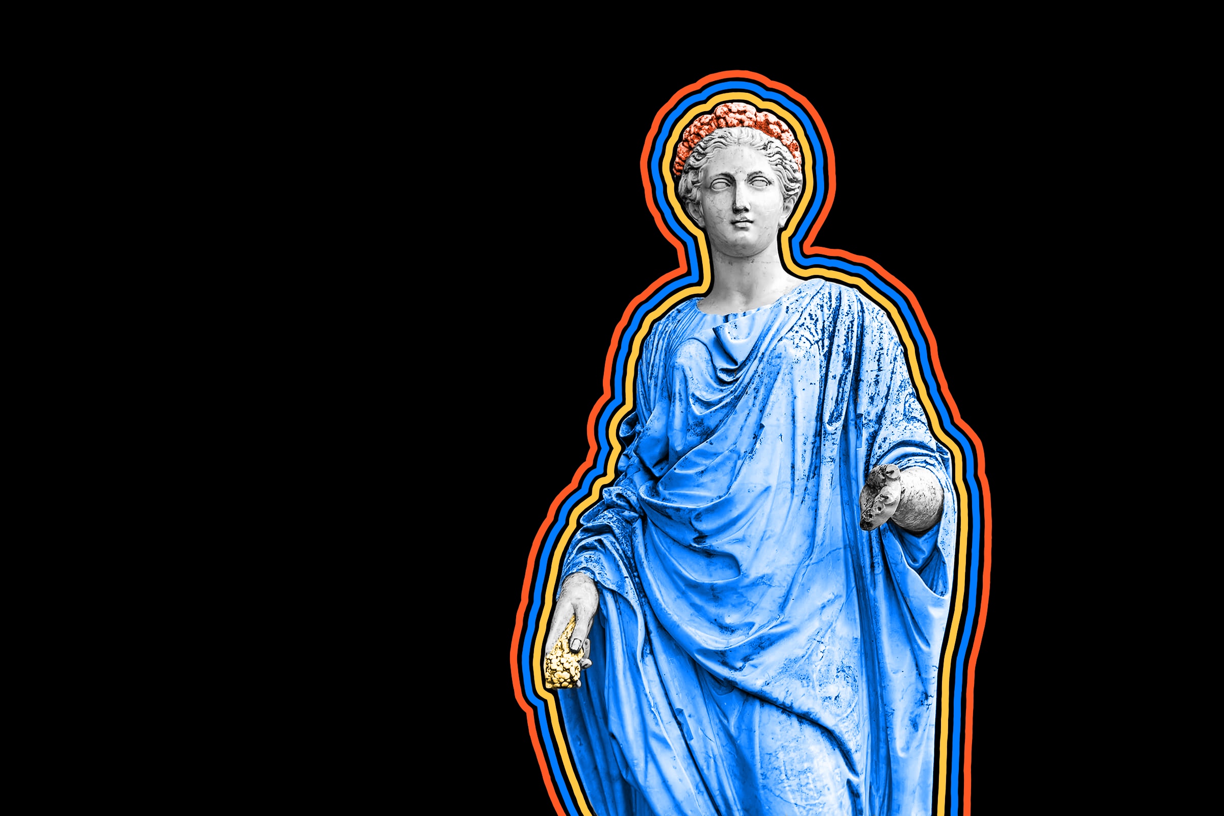 Ancient Greek and Roman sculptures were originally painted, not pure white.