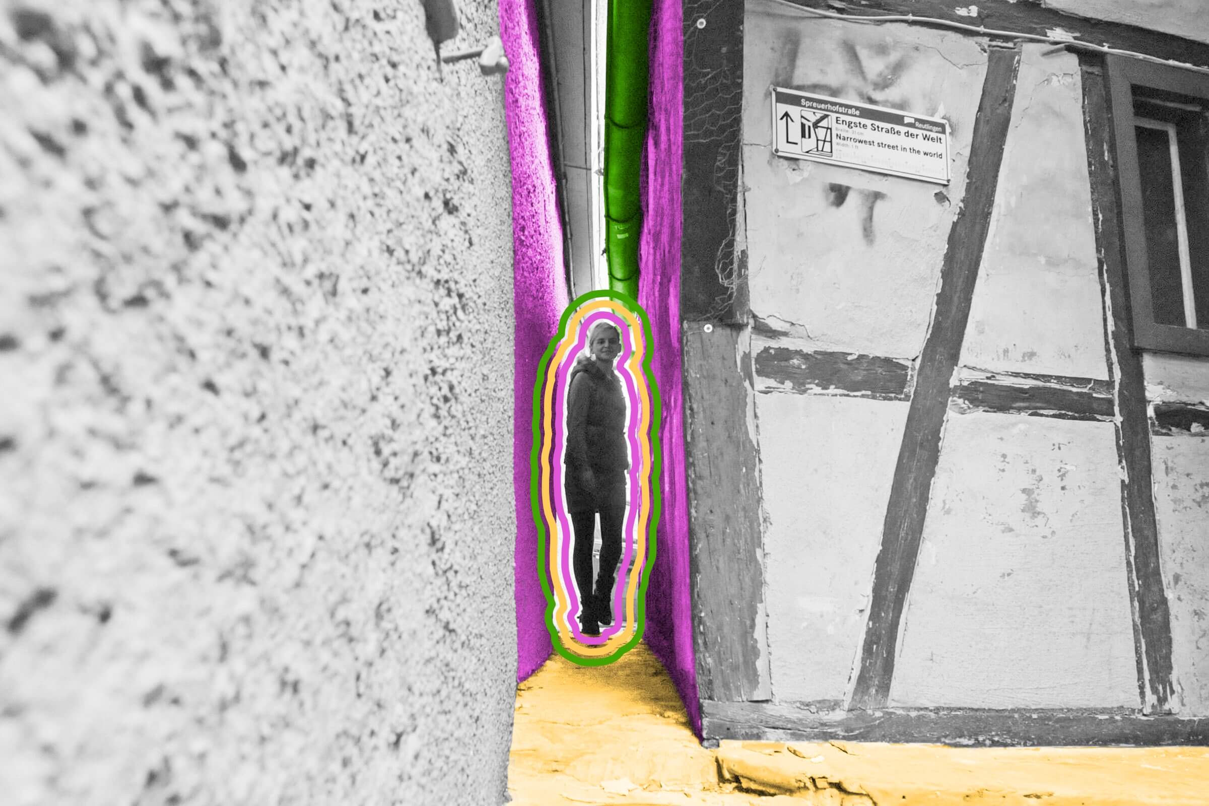 The world’s narrowest street is only a foot wide.