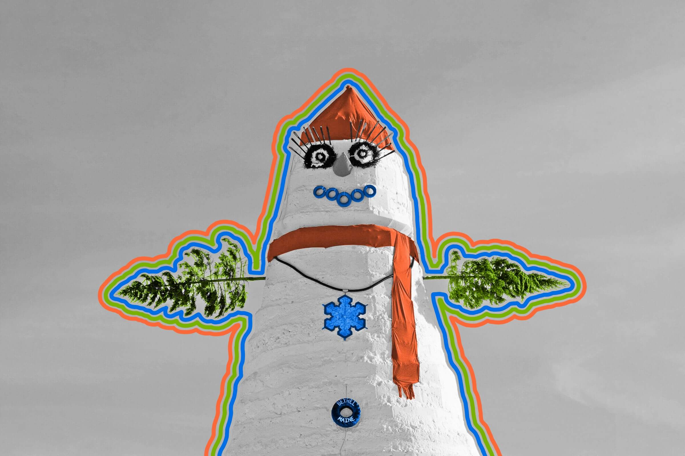 A town in Maine built a 122-foot-tall snowperson.