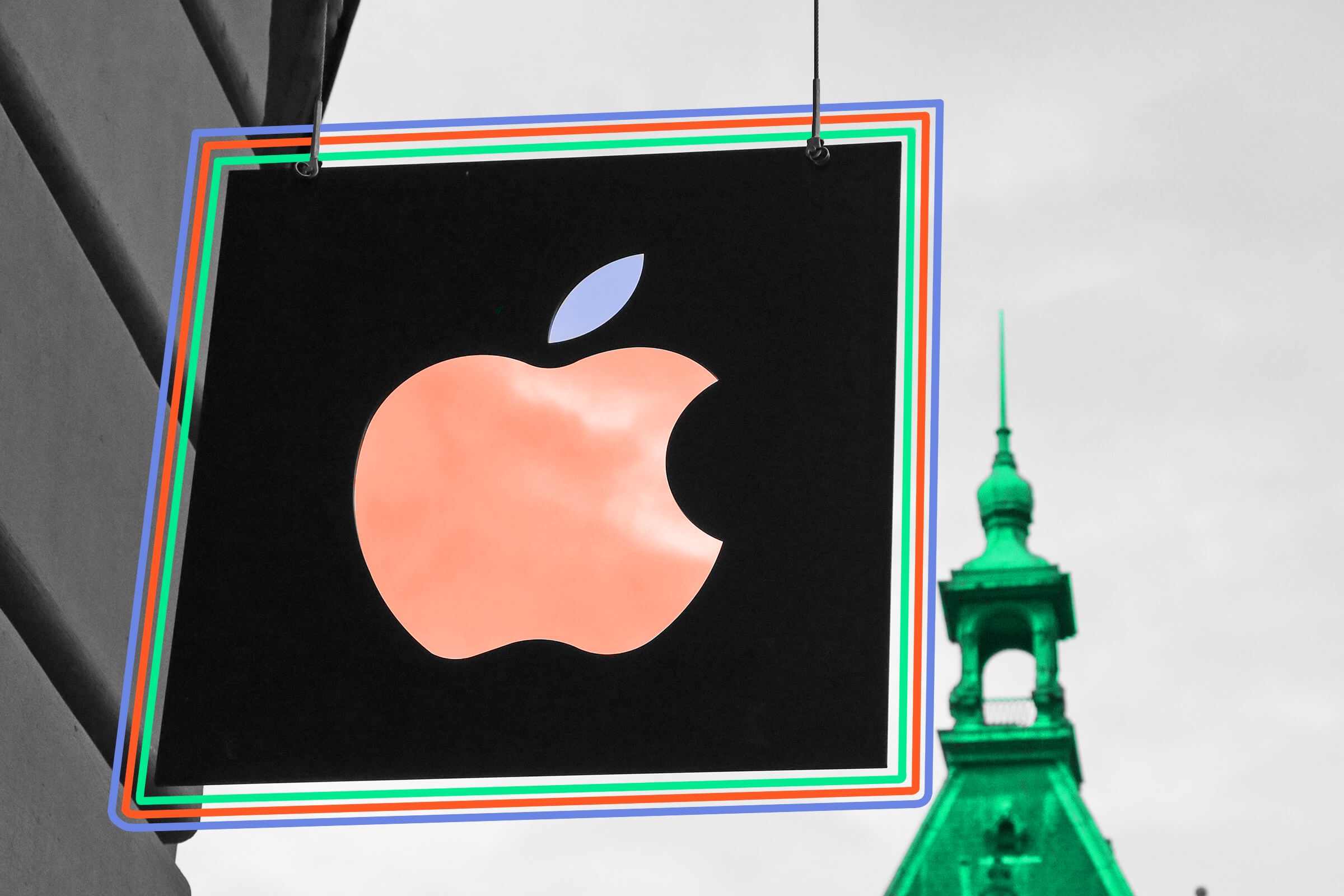 The first logo for Apple featured Sir Isaac Newton sitting under an apple tree.