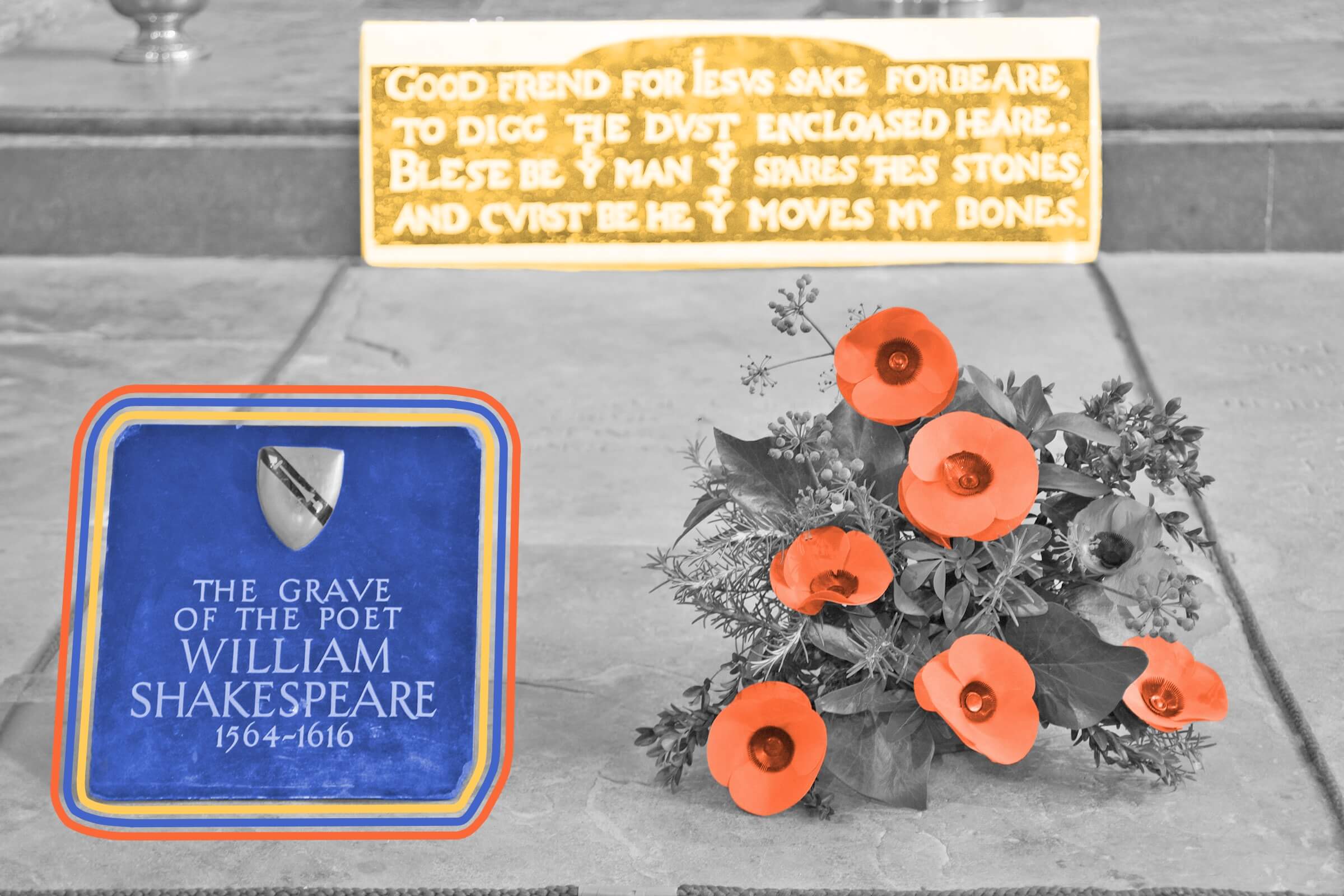 The epitaph on Shakespeare’s grave is a curse.