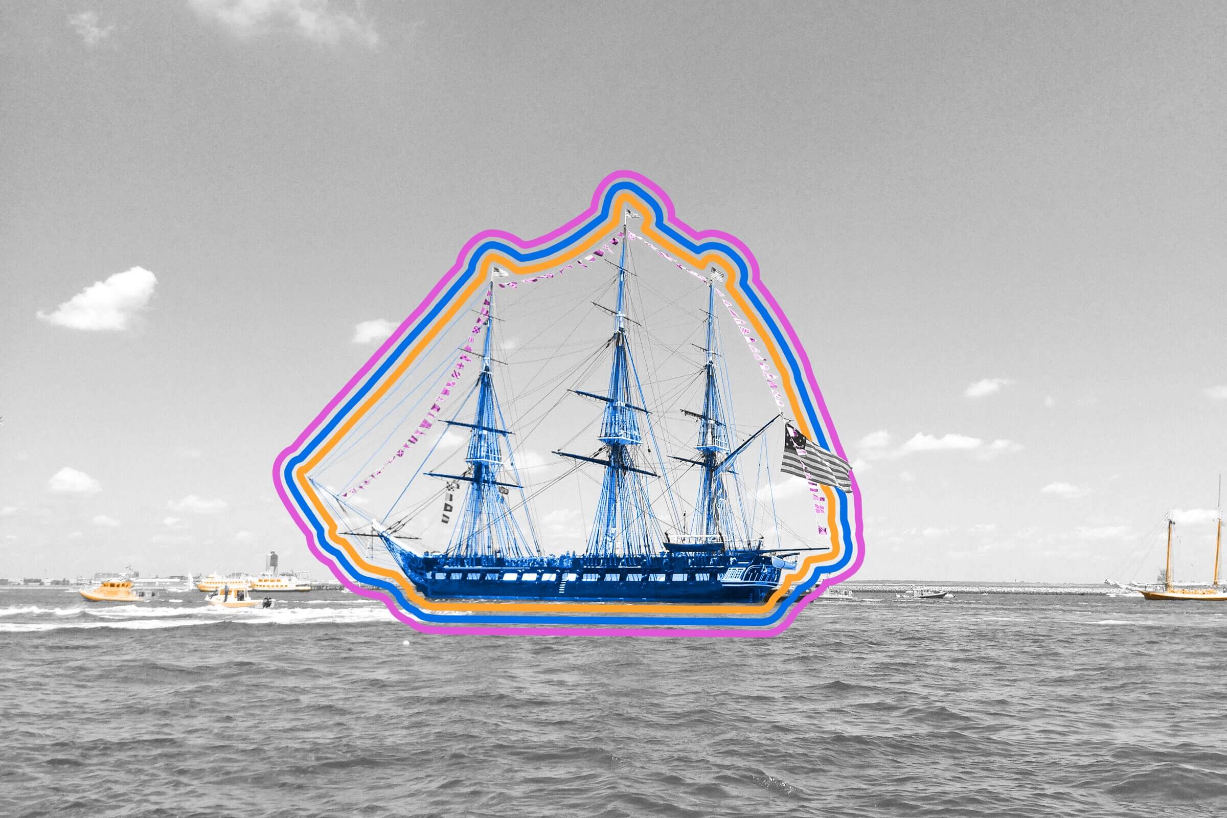 One of the original ships of the U.S. Navy is still afloat.