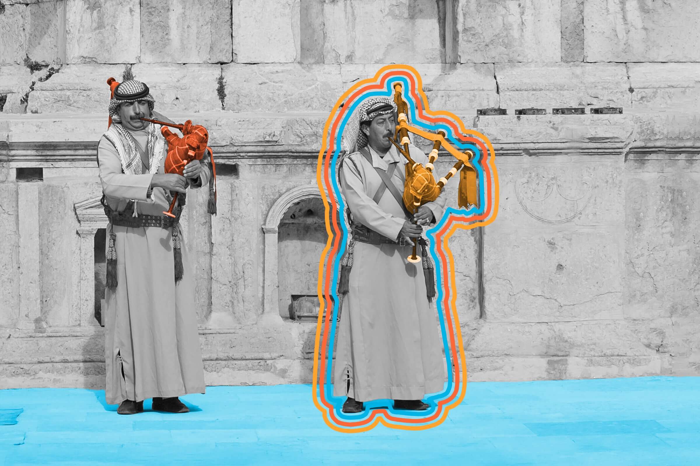 Bagpipes were invented in the Middle East, not Scotland.