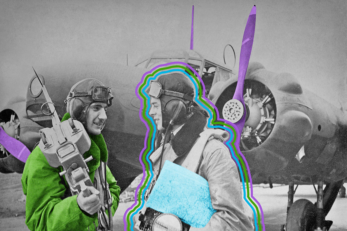 Royal Air Force WWII uniforms included a pants button that served as a compass.