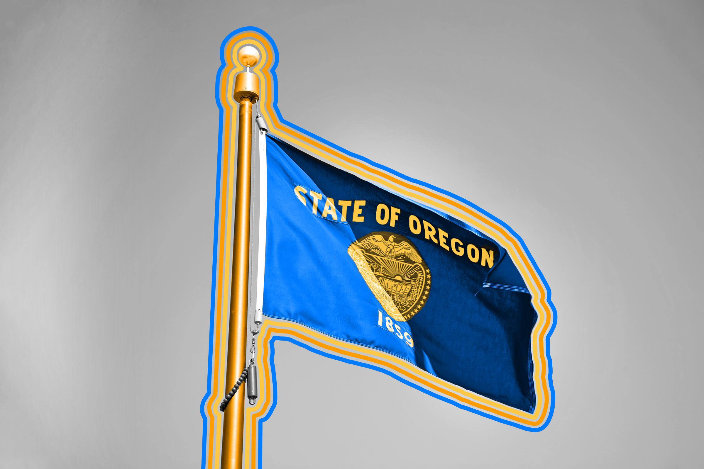 Only one state flag has a design on both the front and back.