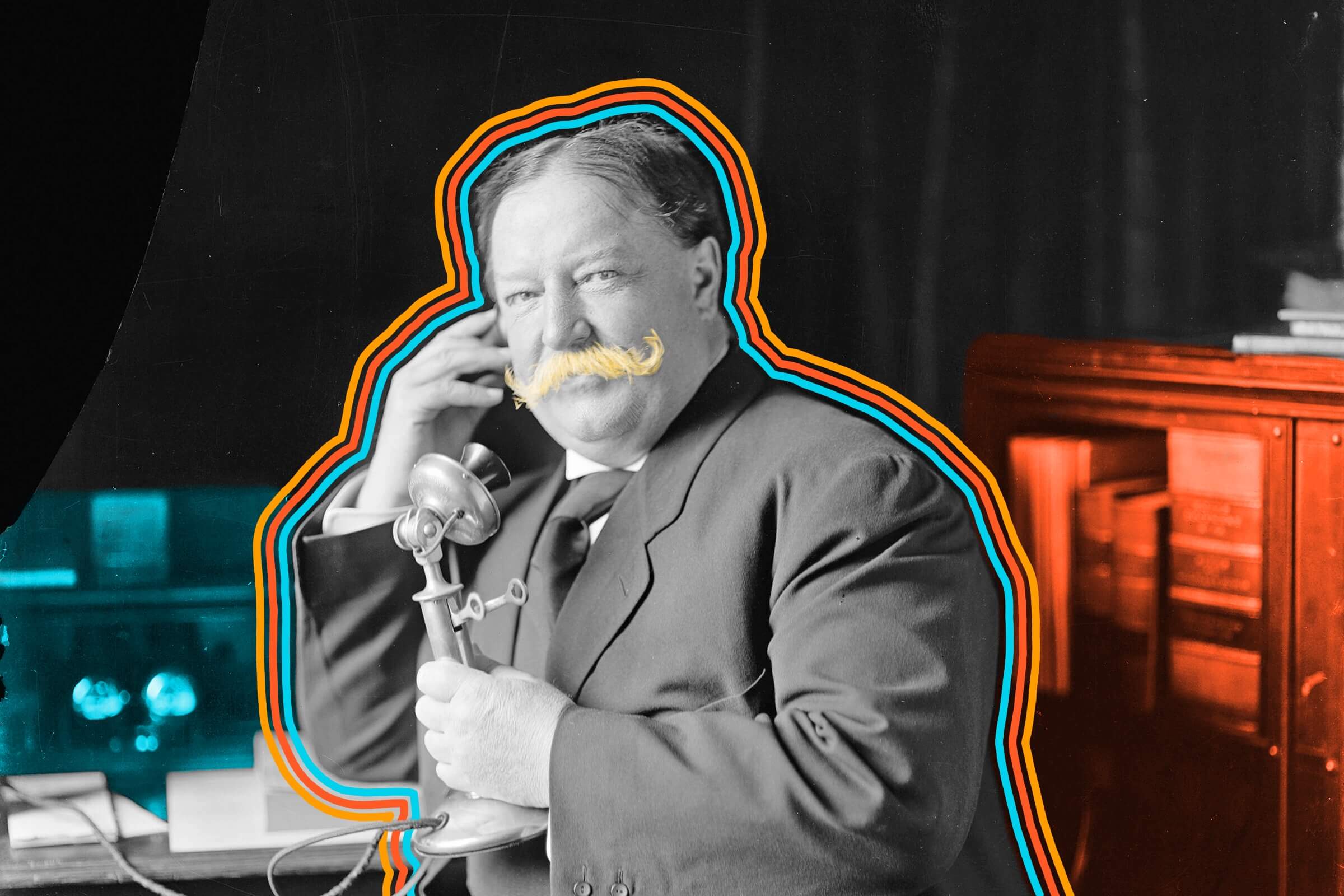 The last U.S. president with facial hair was William Howard Taft.