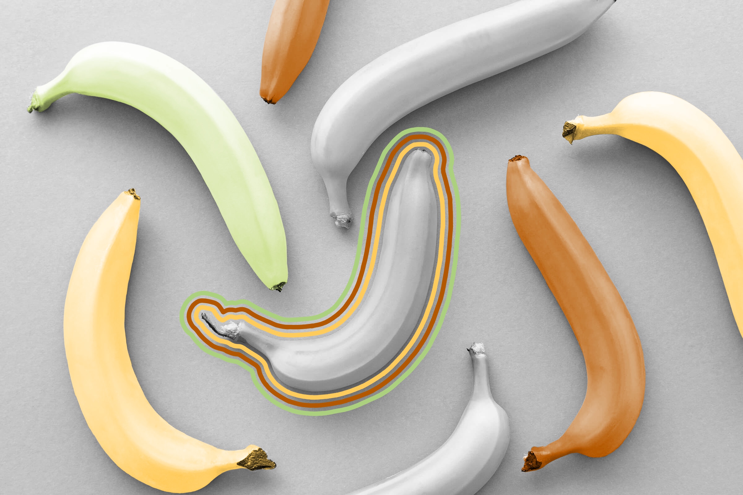 Bananas are curved because they grow toward the sun.