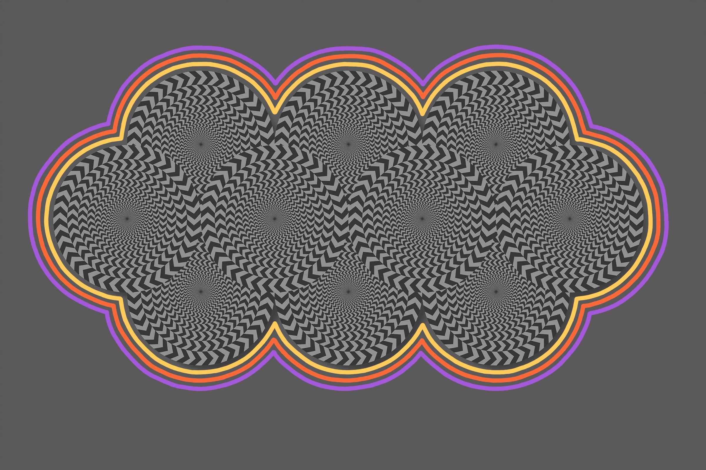 Rotating snakes optical illusion