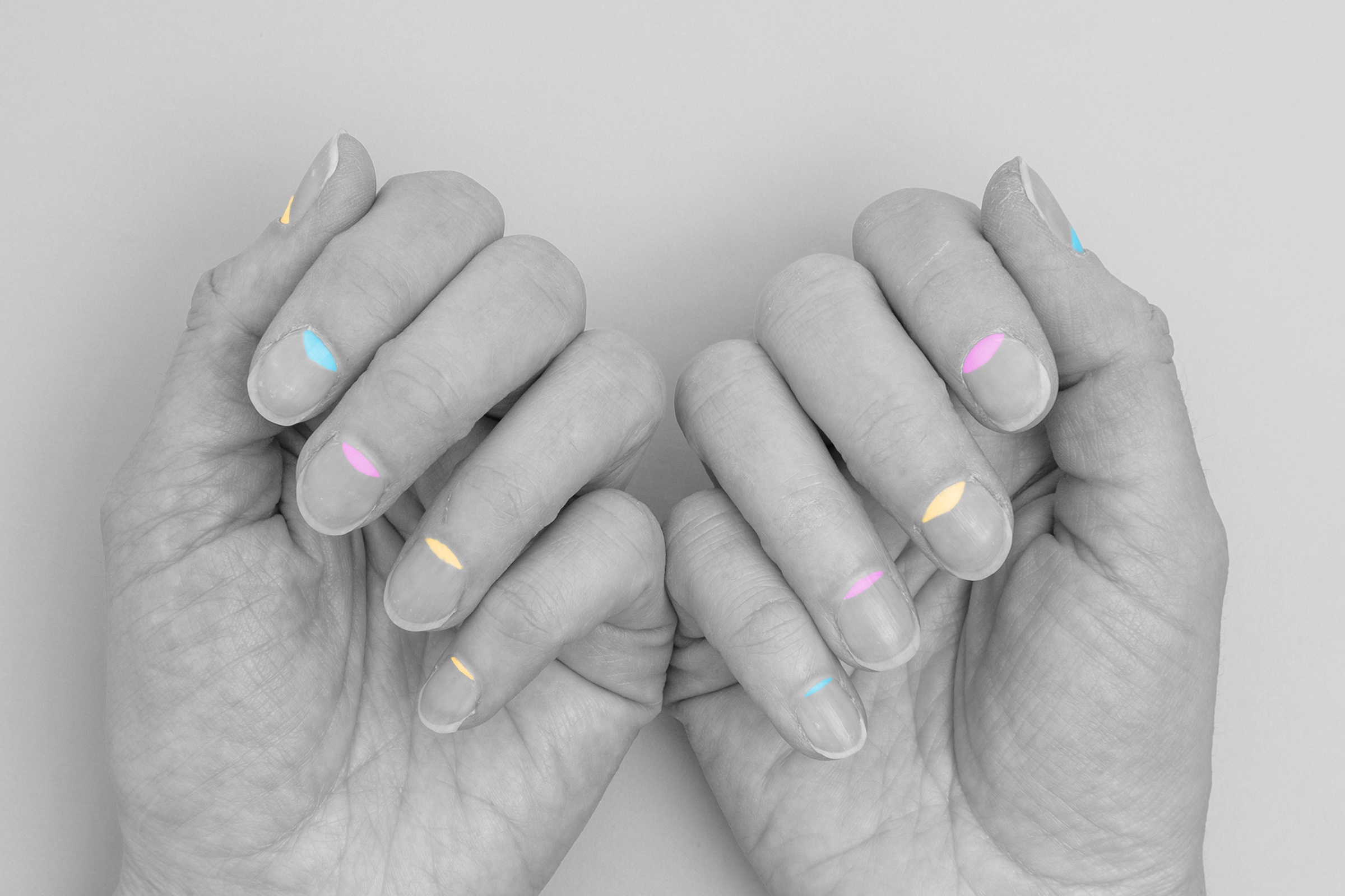 Hands showing fingernails