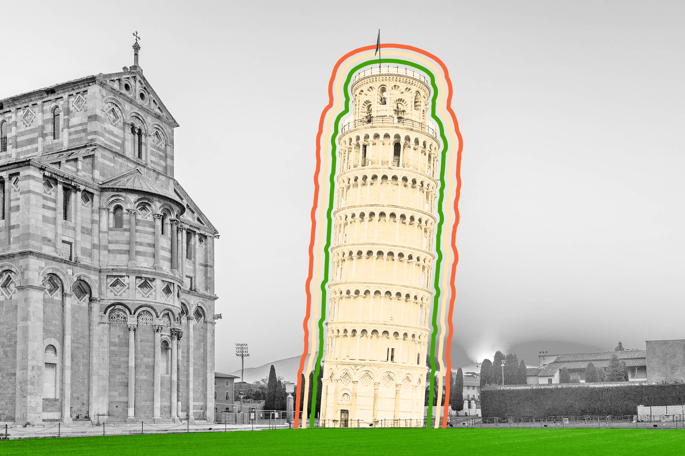 The Leaning Tower of Pisa is getting straighter.
