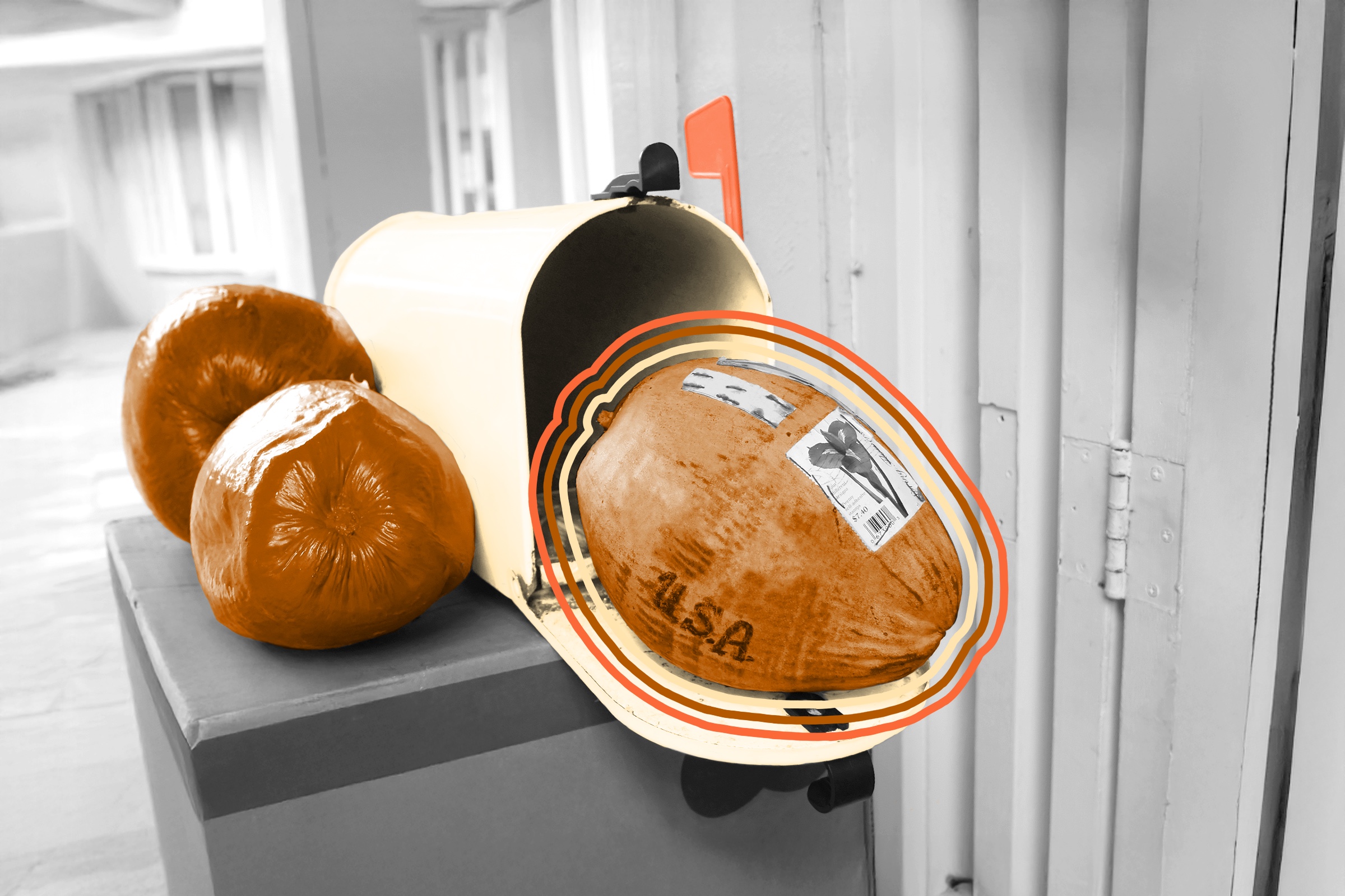 You can mail potatoes and coconuts without a box through the U.S. Postal Service.