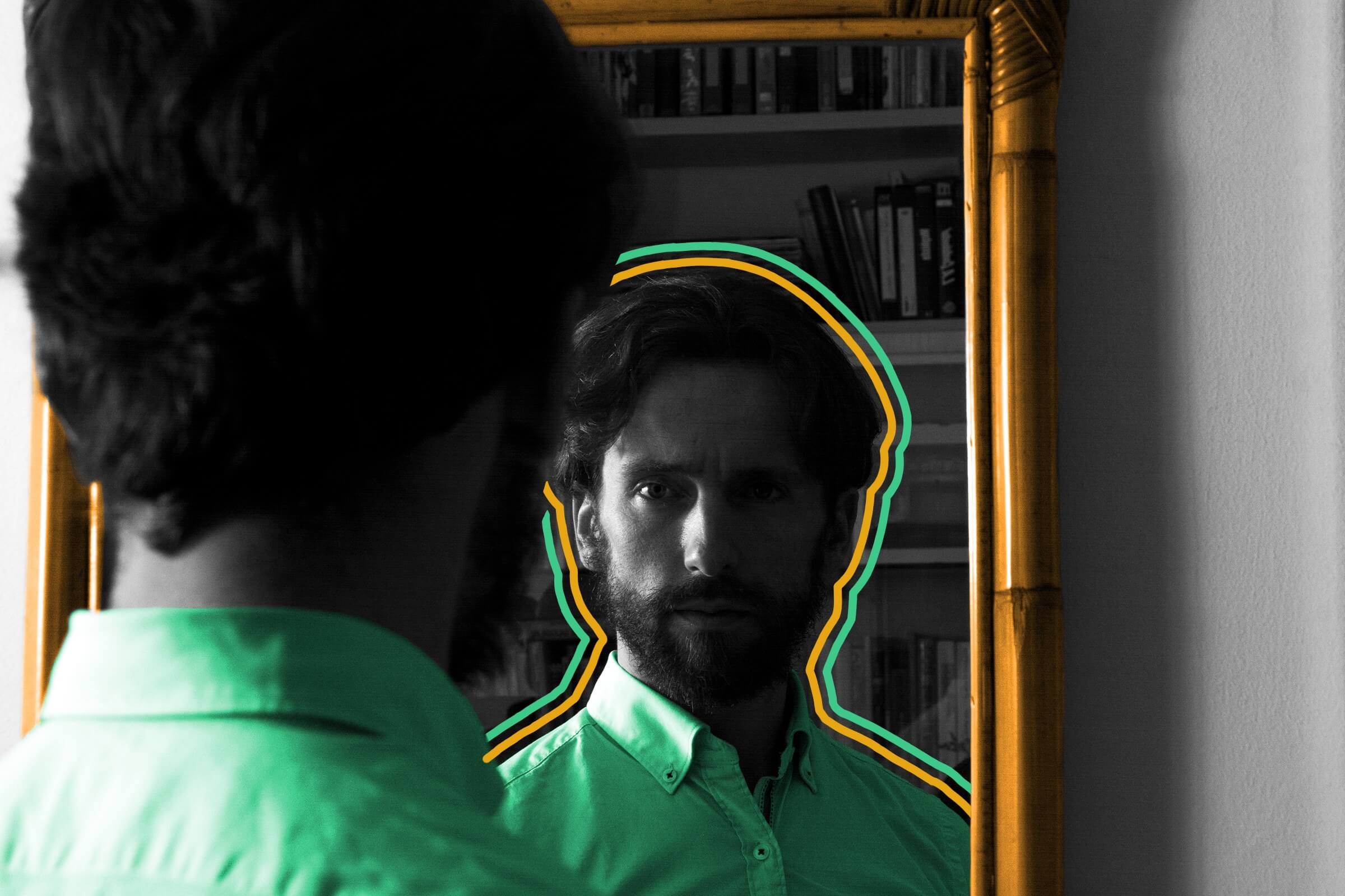 Staring in a dimly lit mirror too long can distort your perception of your face.