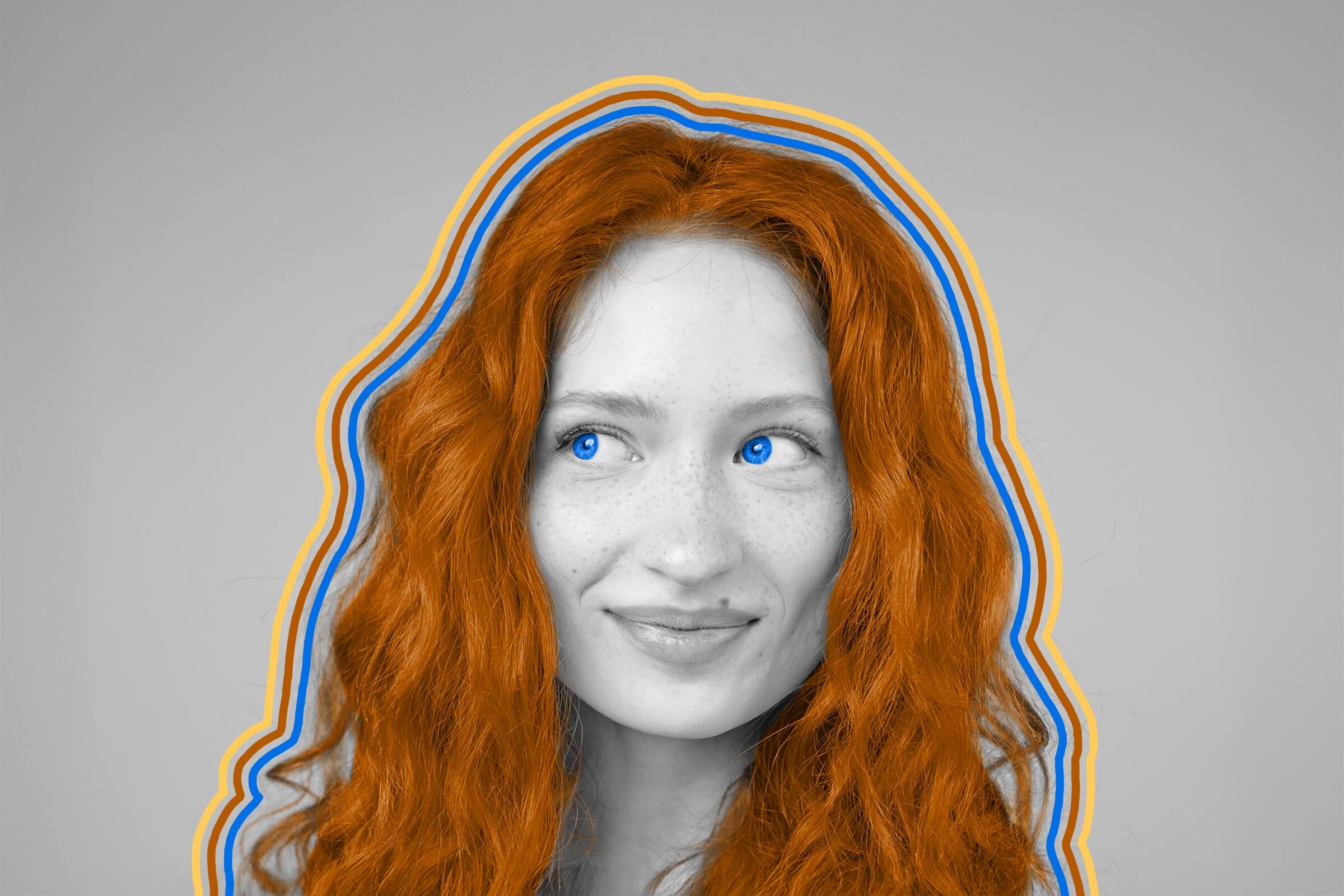 The world’s rarest hair and eye color combo is red hair and blue eyes.