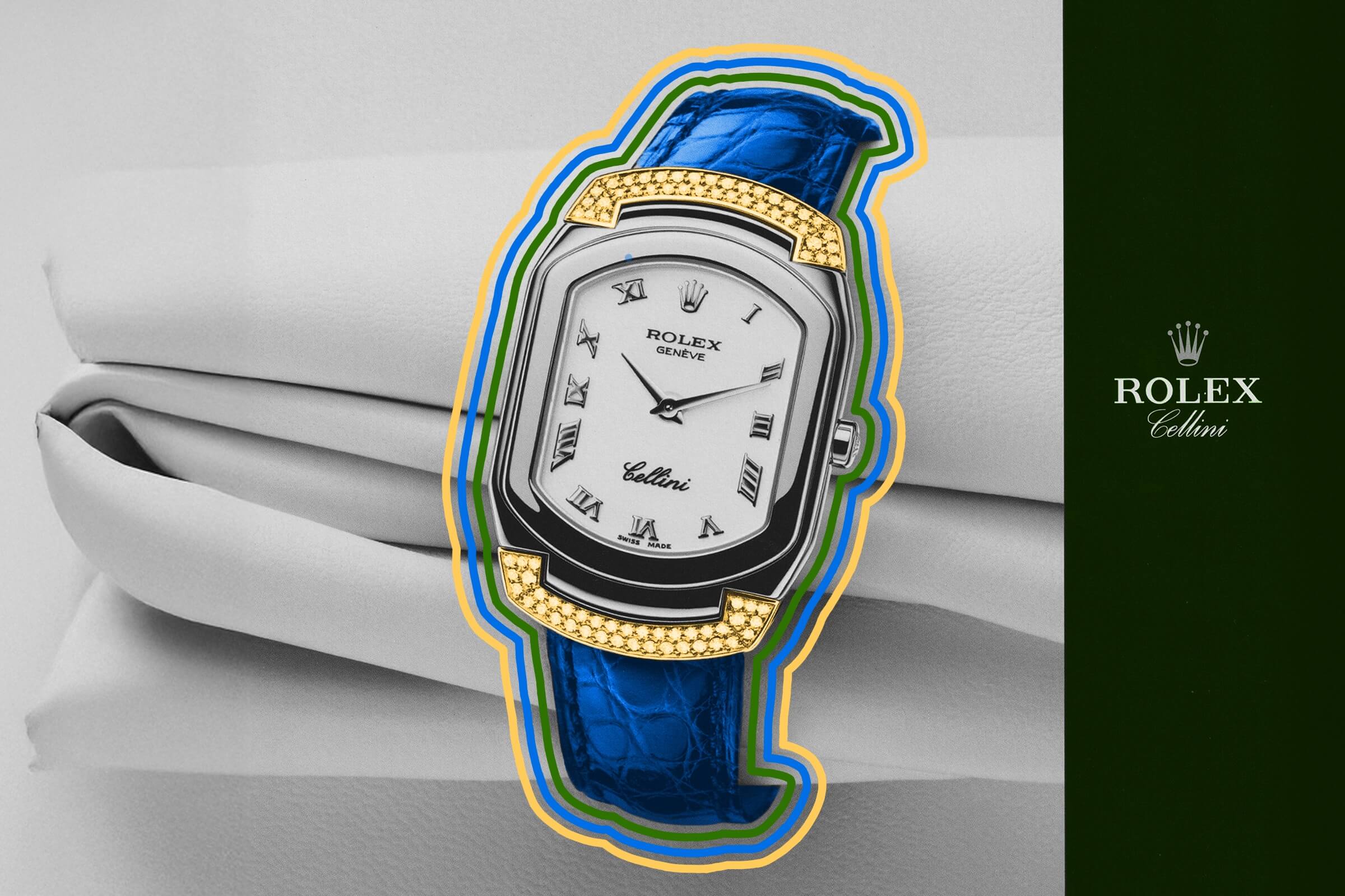 Poster advertising Rolex luxury watchmaking brand in magazine from 2008