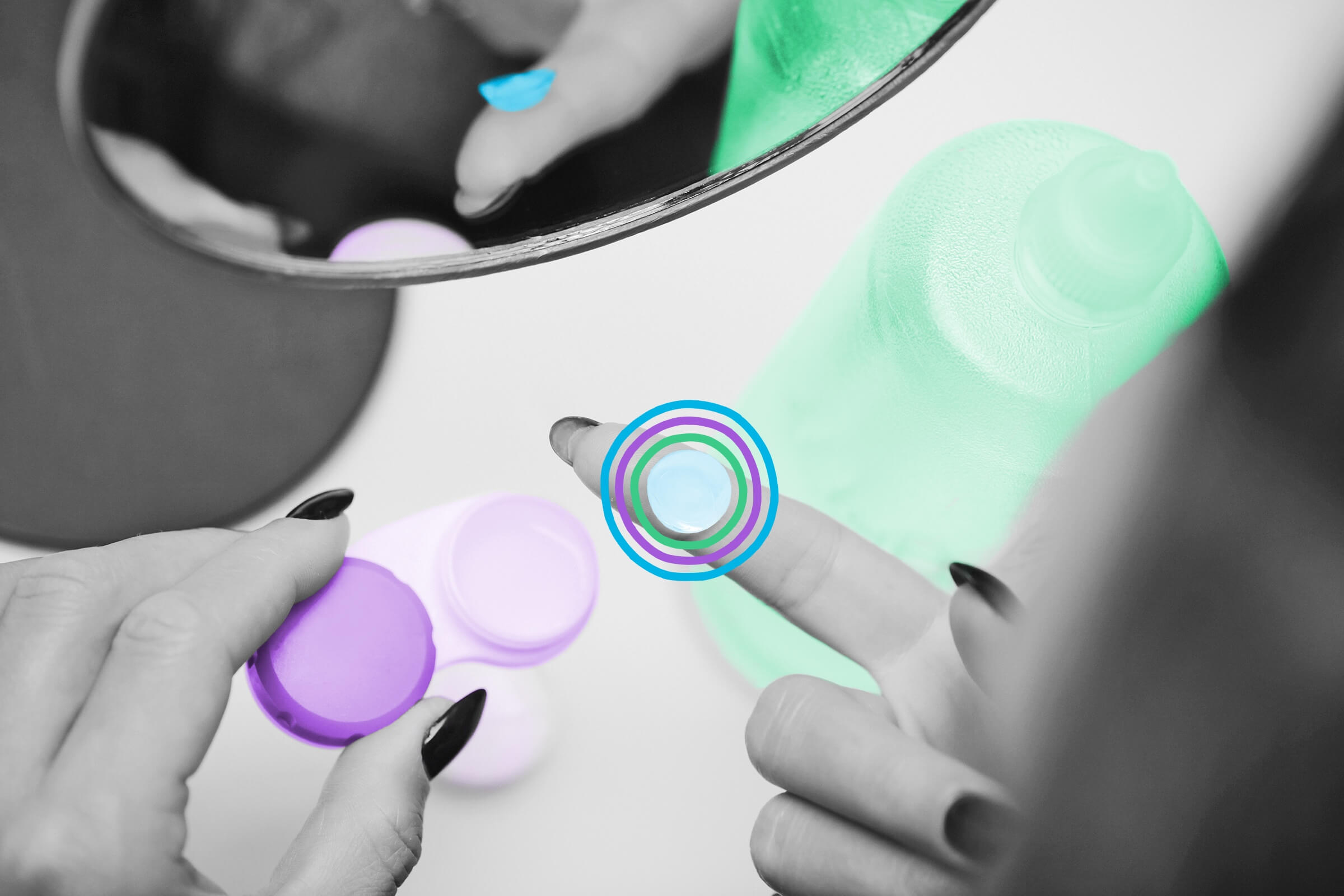 The first contact lenses were made of glass.