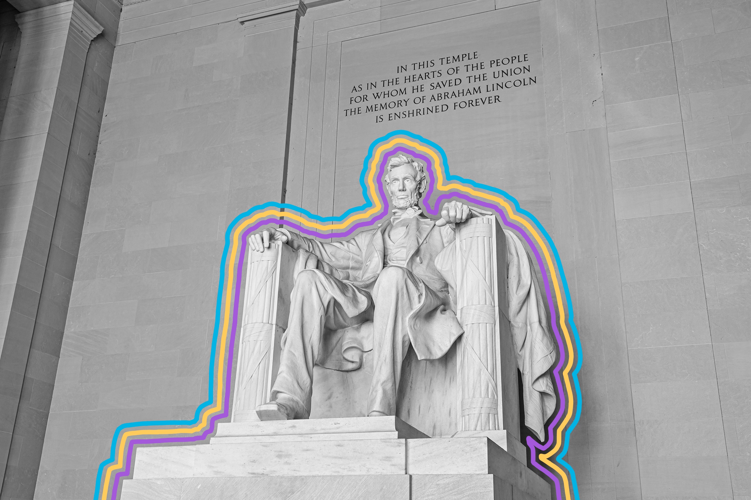 Statue of Abraham Lincoln in the Lincoln Memorial