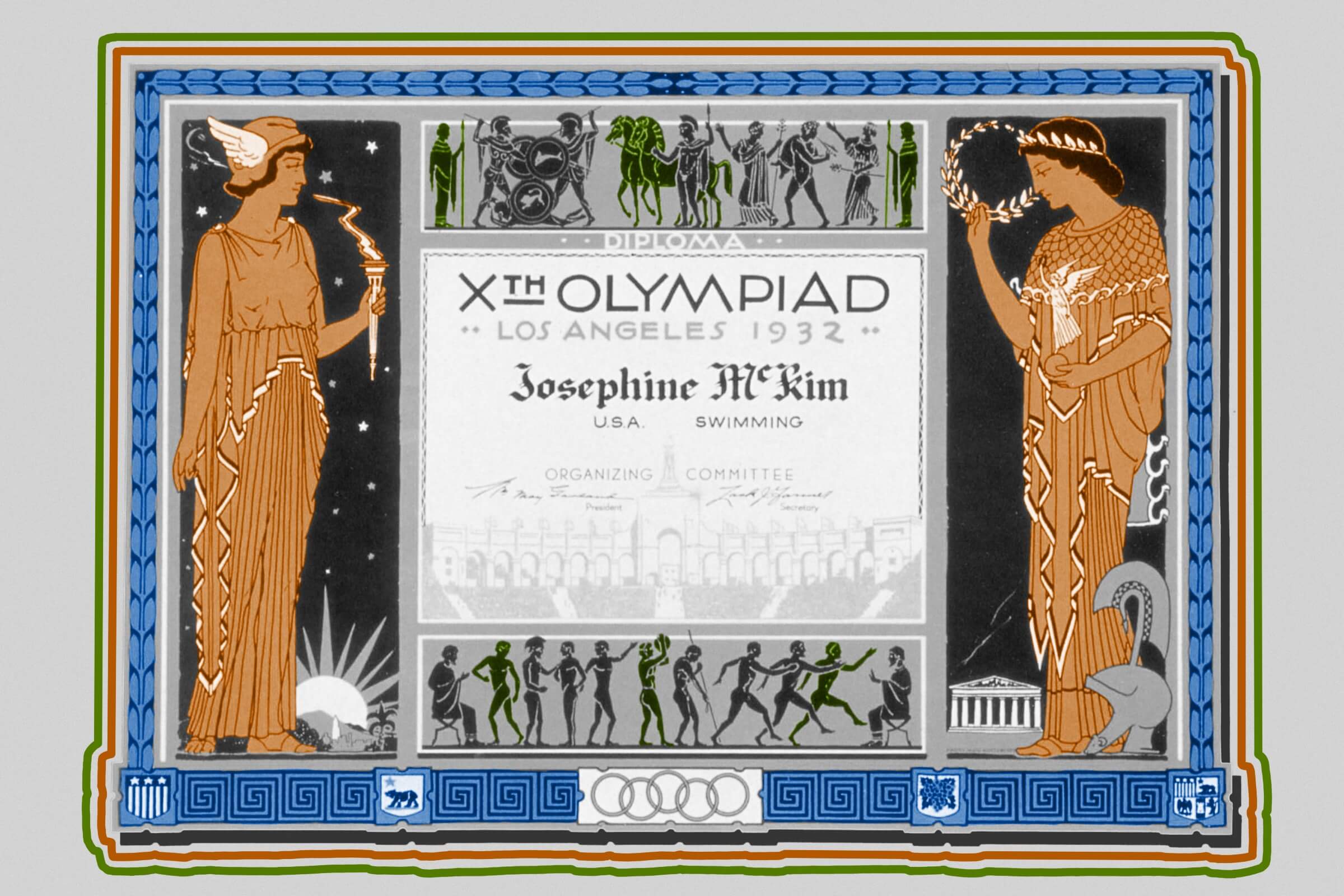 Athletes who place in the top eight of an Olympic event receive an Olympic diploma.